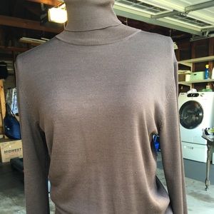 Chocolate Brooks Brothers turtleneck sweater
